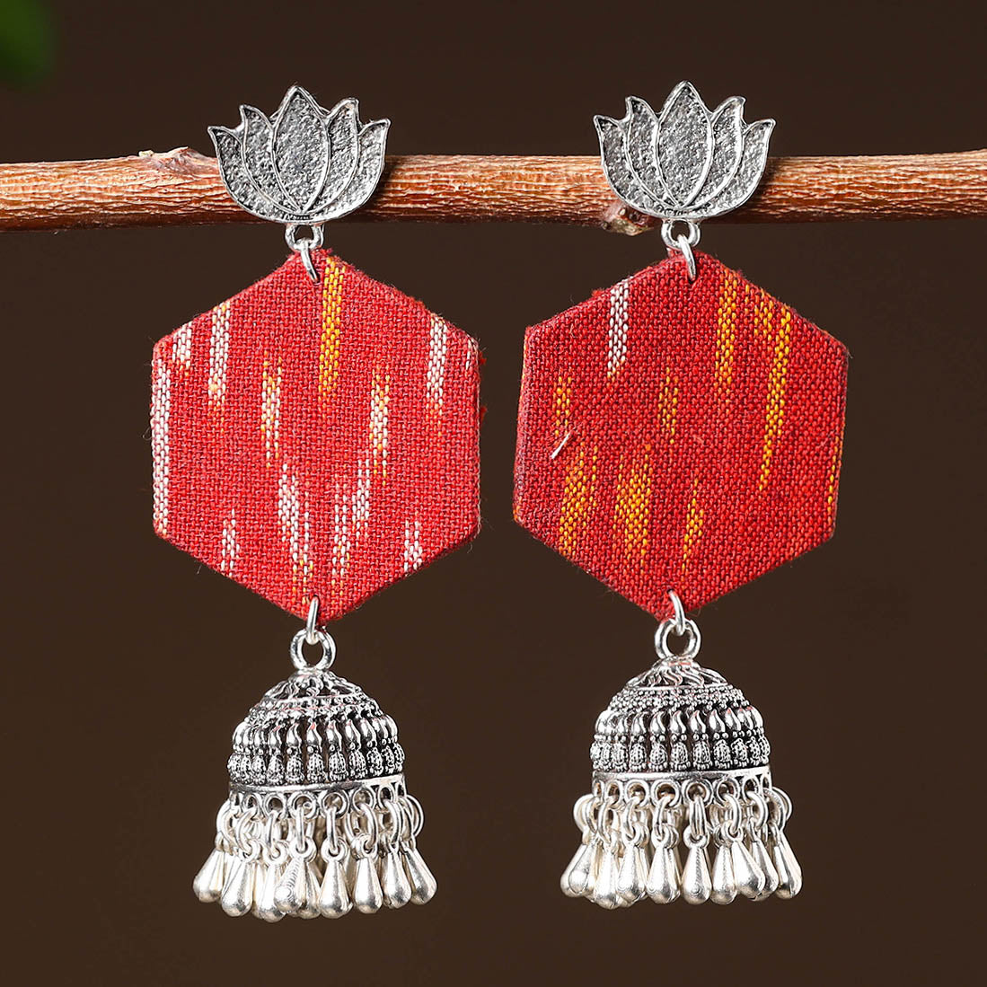 Anupa Handcrafted GS Fabart Earrings