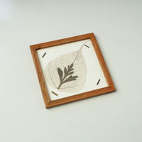 Leaf Art Work Wooden Square Coaster - Nirvana