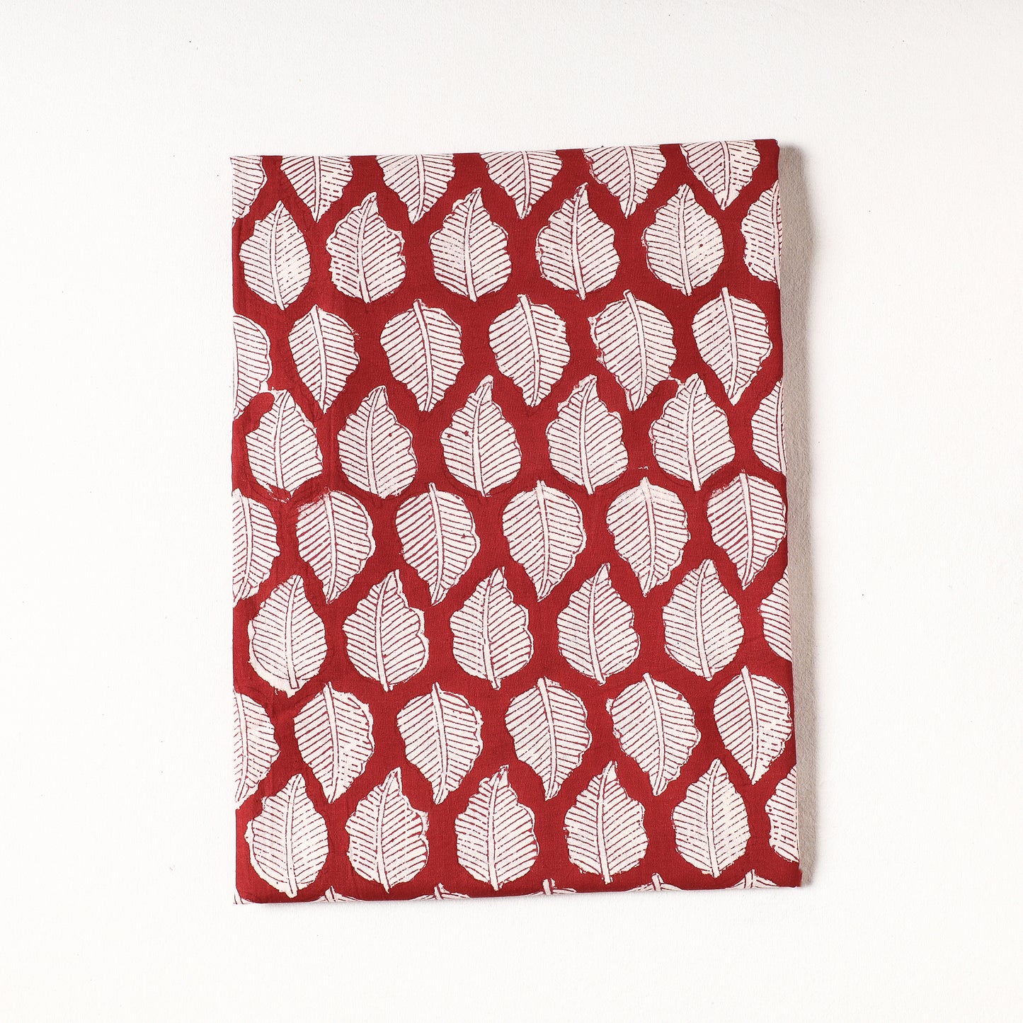 Red - Sanganeri Block Printed Cotton Precut Fabric (1.5 Meter)