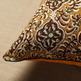 Yellow - cotton printed bagru cushion cover 14 - handcrafted