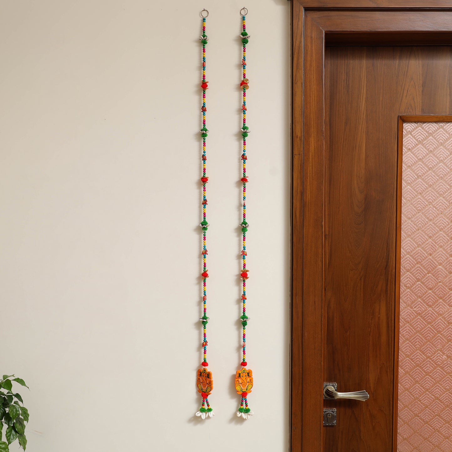 Handmade Shell & Bead Work Wall Hanging (set of 2)