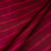 Maroon - Handloom Chanderi Silk Tie-Dye Leheriya Fabric 17