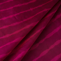 Dark Pink - Handloom Chanderi Silk Tie-Dye Leheriya Fabric 17