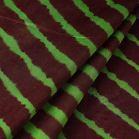  Brown Handloom Chanderi Silk Tie-Dye Leheriya Fabric