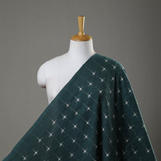 Green - Handloom Cotton Pochampally Double Ikat Fabric 08