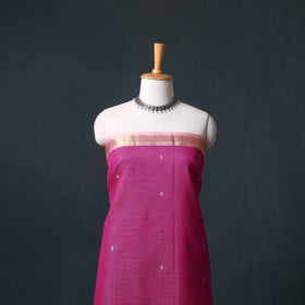 Handloom Maheshwari Silk Buti Unstitched Dress Material: Kurta with Dupatta 15