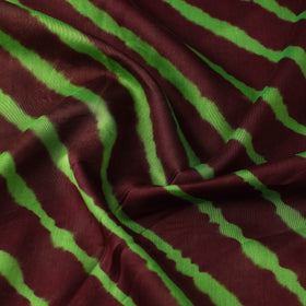  Brown Handloom Chanderi Silk Tie-Dye Leheriya Fabric