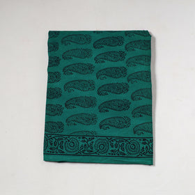 Green Bagh Block Printed Cotton Precut Fabric (1 Meter)