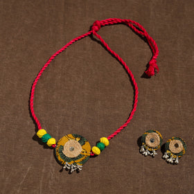 Buy Handmade Jute Fabart Necklace Set