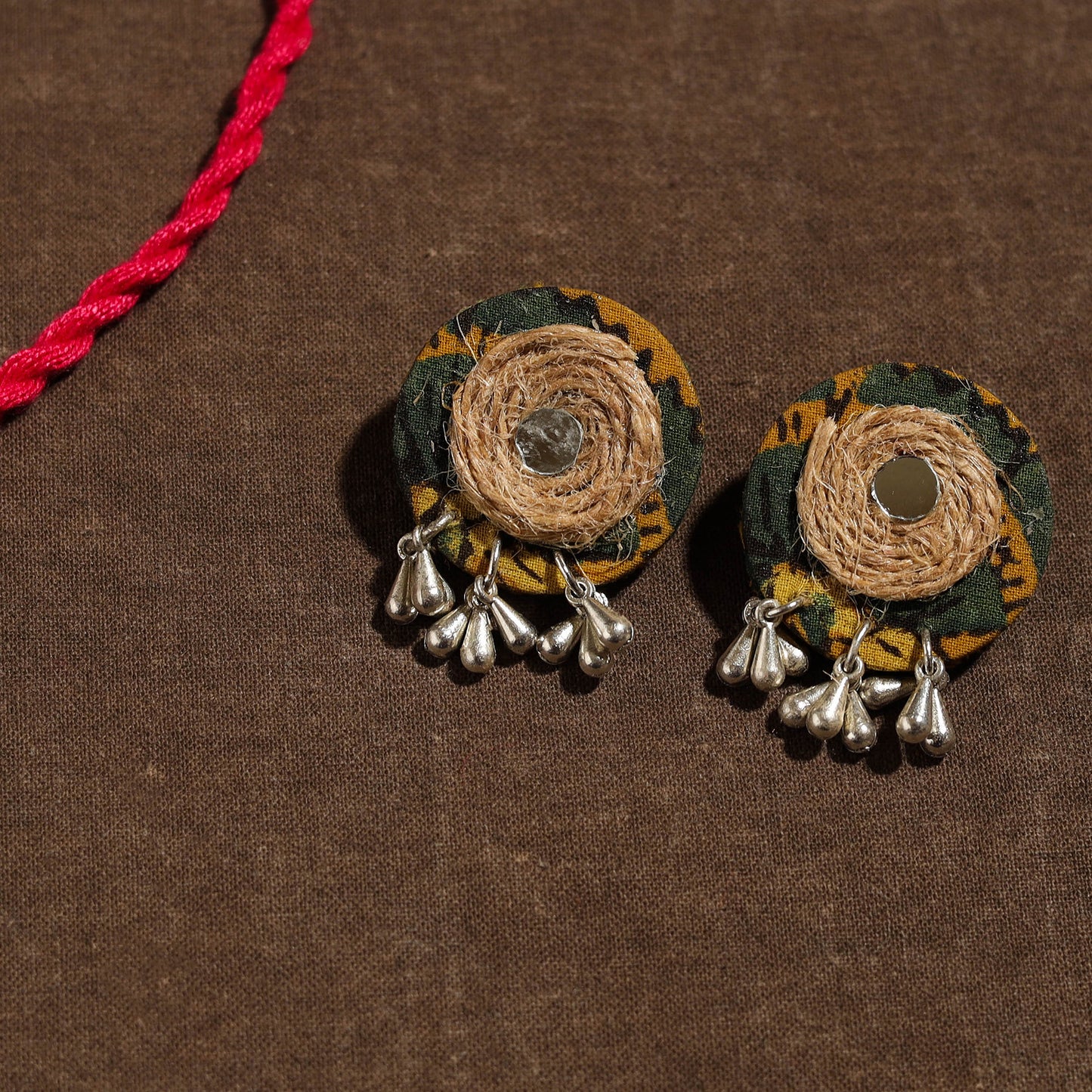 Buy Handmade Jute Fabart Necklace Set