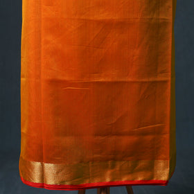 Handloom Maheshwari Silk Unstitched Dress Material: Kurta with Zari Buti Dupatta 16