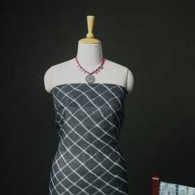 Leheriya Kota Doria Cotton Unstitched Dress Material: Kurta, Bottom & Dupatta 05