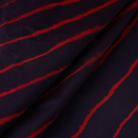 Dark Brown Handloom Chanderi Silk Tie-Dye Leheriya Fabric