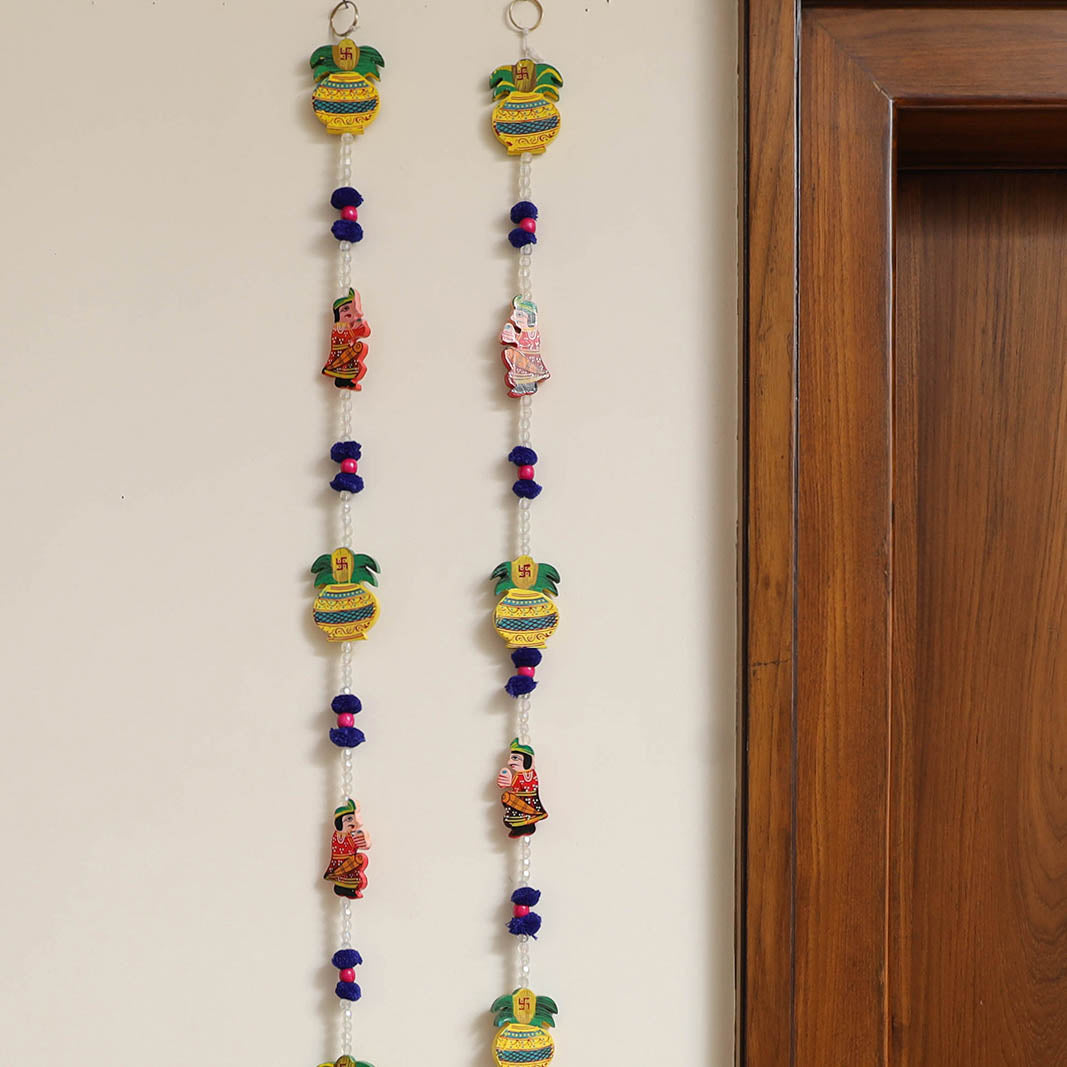 Handmade Diwali Wall Hanging with Bead Work (set of 2)