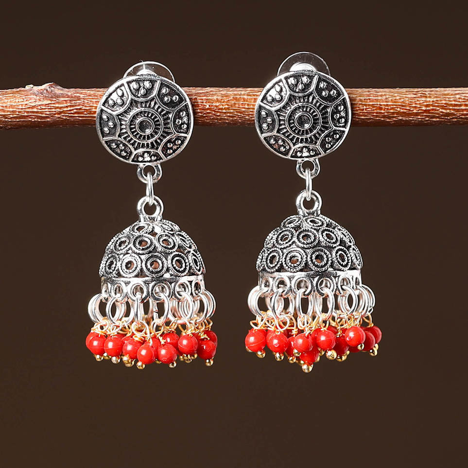 Aparna Handcrafted GS Beaded Jhumki Earrings