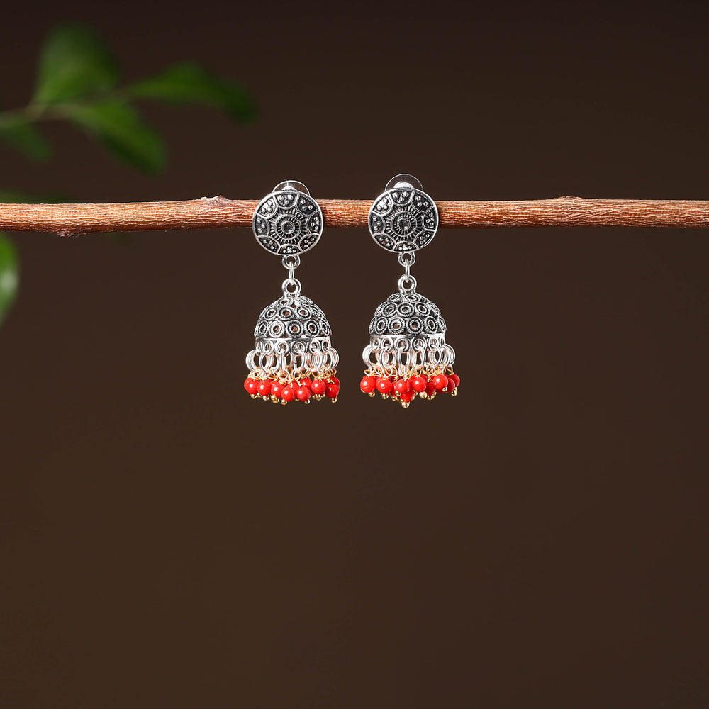 Aparna Handcrafted GS Beaded Jhumki Earrings