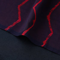 Dark Brown - Handloom Chanderi Silk Tie-Dye Leheriya Fabric 21