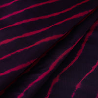 Purple - Handloom Chanderi Silk Tie-Dye Leheriya Fabric 22