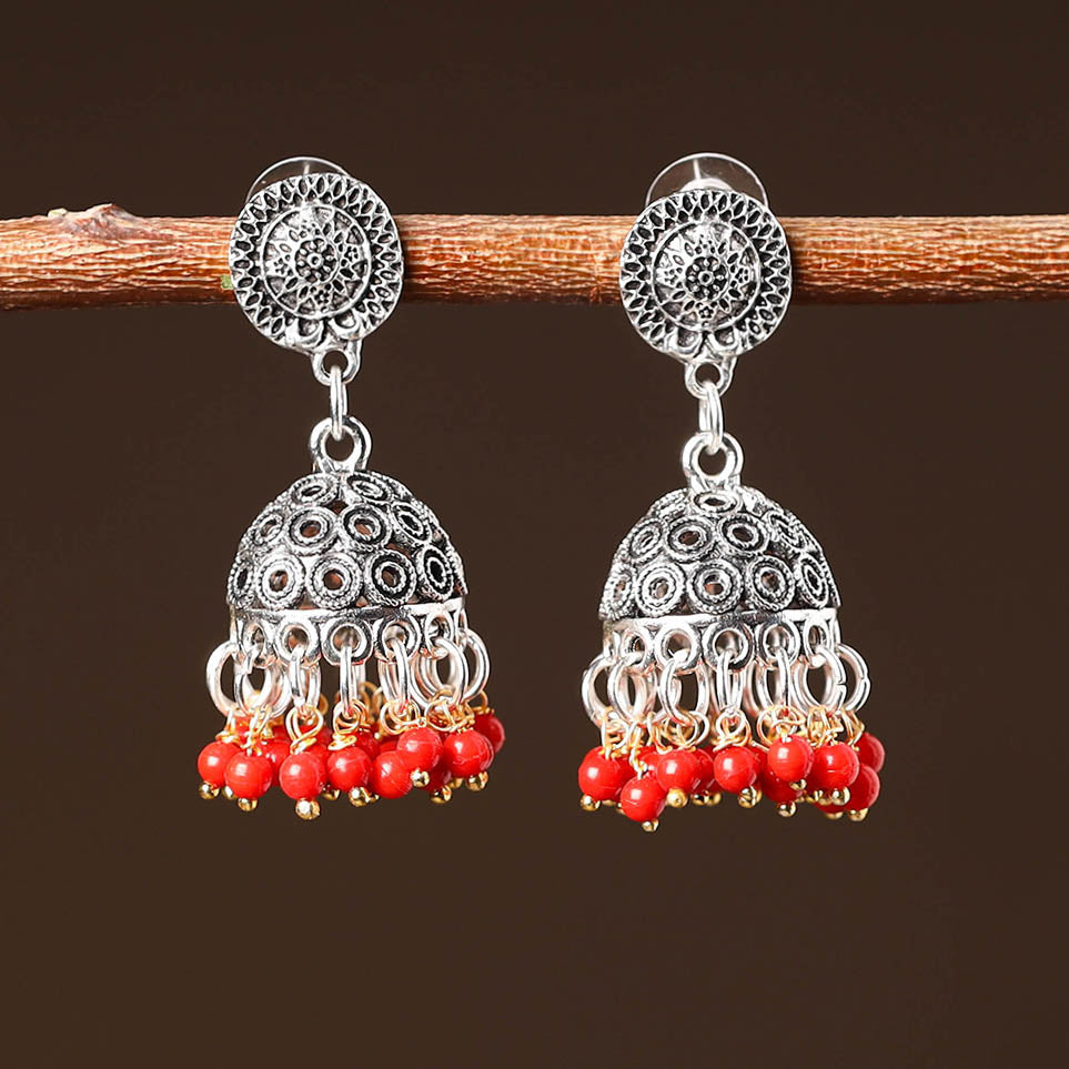 Aadhya Handcrafted GS Beaded Jhumki Earrings