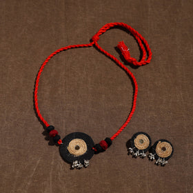  Handmade Jute Fabart Necklace Set