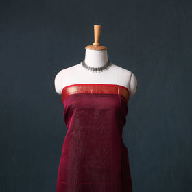 Handloom Maheshwari Silk Unstitched Dress Material: Kurta with Buta Dupatta 20