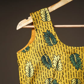 Ajrakh Hand Block Print Modal Silk Sleeveless Readymade Blouse 09