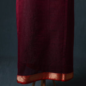 Handloom Maheshwari Silk Unstitched Dress Material: Kurta with Buta Dupatta 20