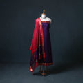 Handloom Maheshwari Silk Unstitched Dress Material: Kurta with Buta Dupatta 21