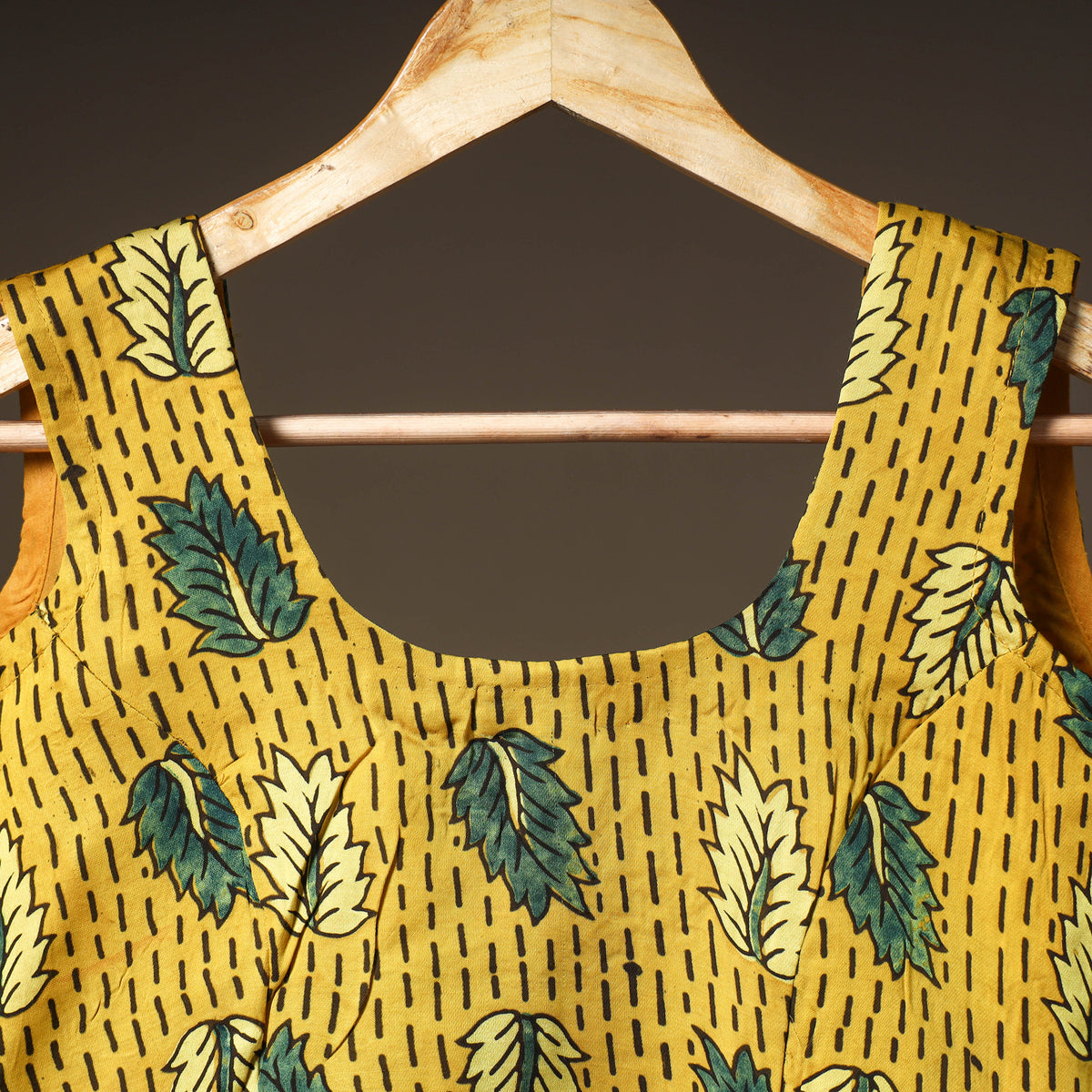 Ajrakh Hand Block Print Modal Silk Sleeveless Readymade Blouse 09
