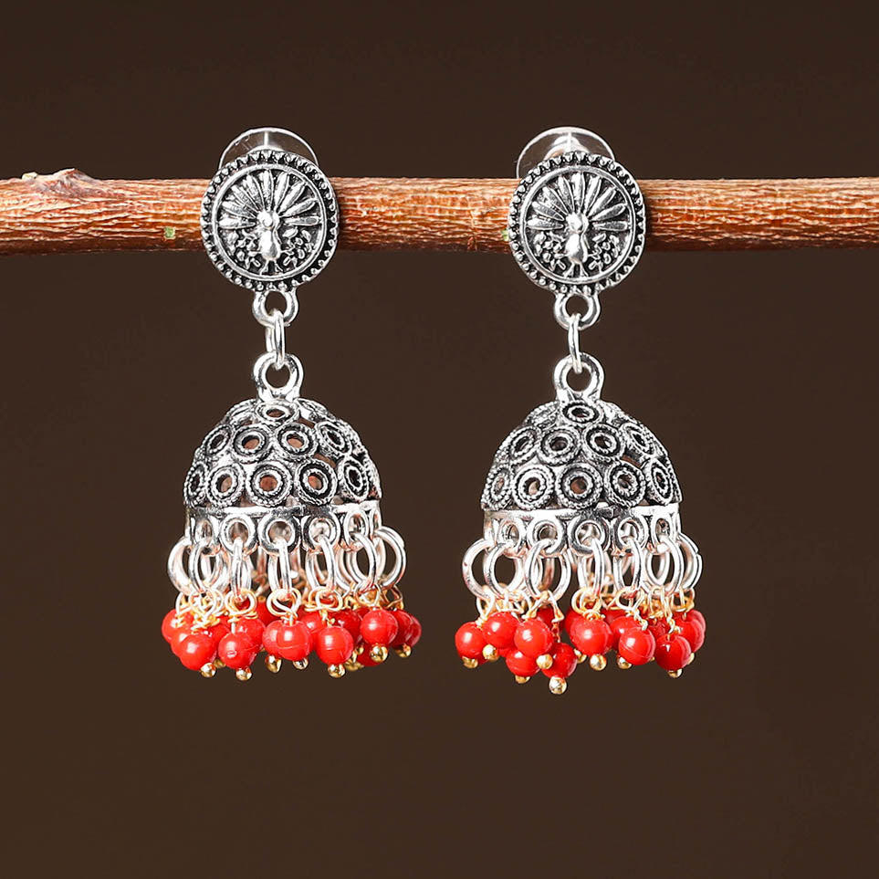 Naimat Handcrafted GS Beaded Jhumki Earrings