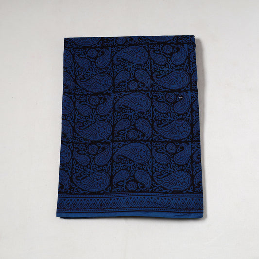 Blue - Bagh Block Printed Cotton Precut Fabric (1.8 Meter) 52
