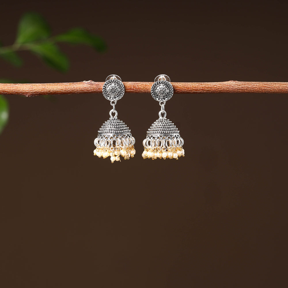 Anayat Handcrafted GS Beaded Jhumki Earrings