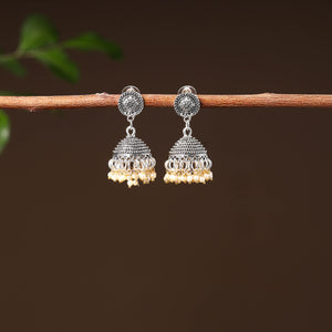 Anayat Handcrafted GS Beaded Jhumki Earrings