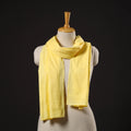 Yellow - hand embroidered lucknow chikankari cotton stole
