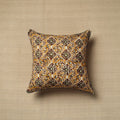 Yellow - cotton printed bagru cushion cover (16 x 16 in) 21