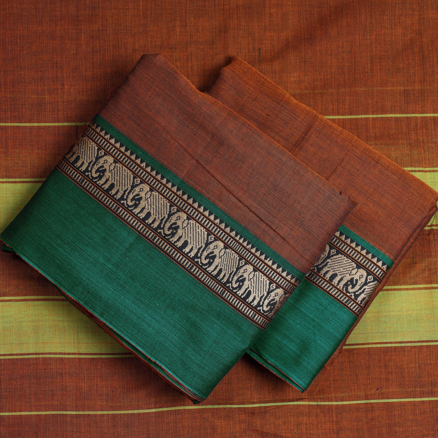 Brown - 3pc Dharwad Cotton Suit Material Set 22