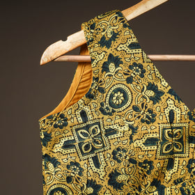 Ajrakh Hand Block Print Modal Silk Sleeveless Readymade Blouse 05