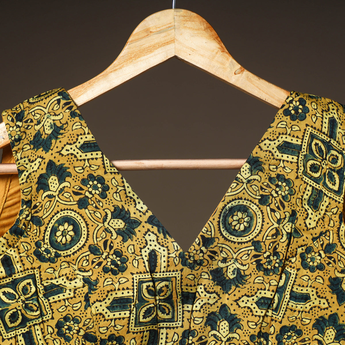 Ajrakh Hand Block Print Modal Silk Sleeveless Readymade Blouse 05