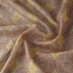  Handwoven Pure Tussar Silk Kantha Work Fabric