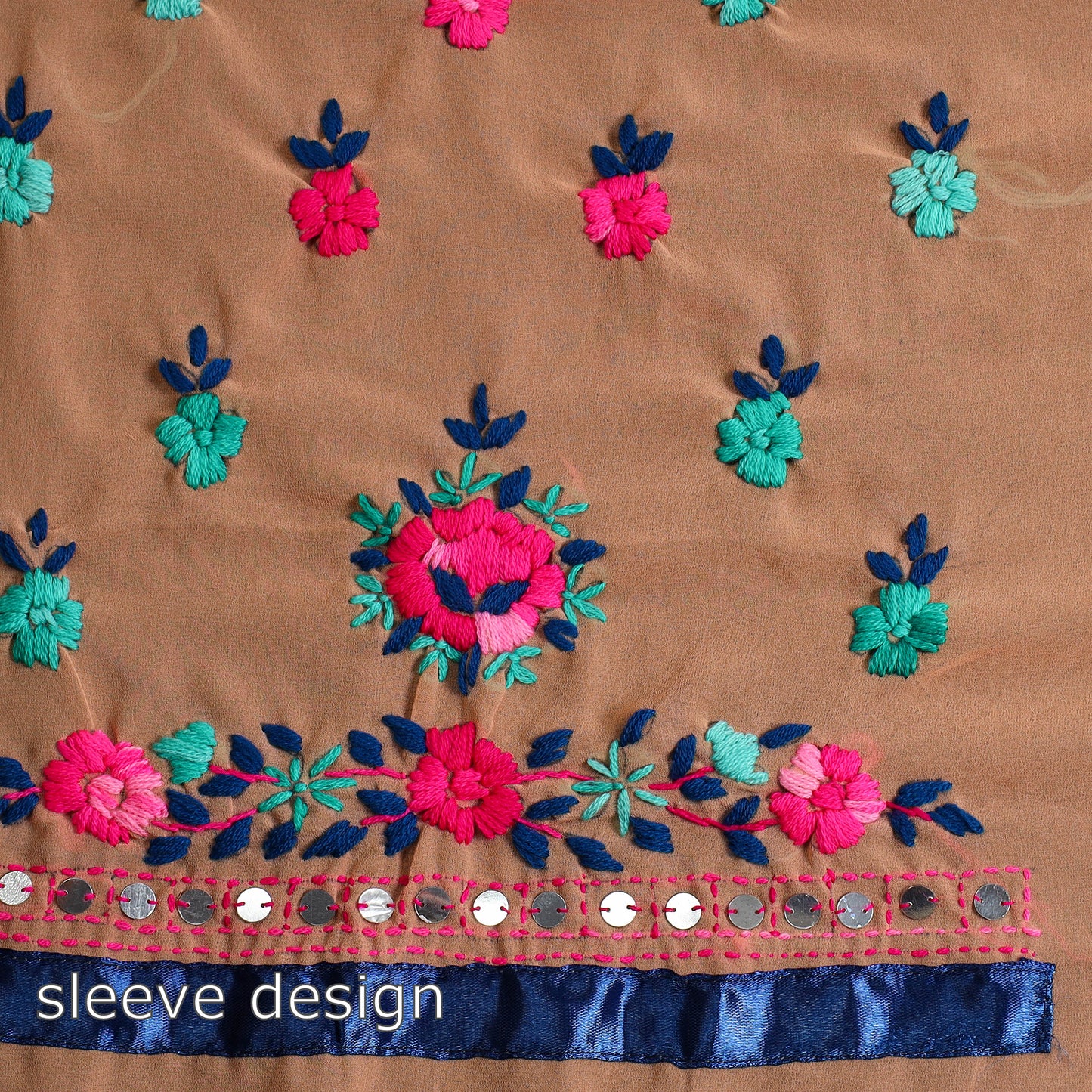 Phulkari Embroidery Dress Material 