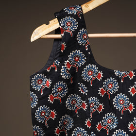 Ajrakh Hand Block Print Modal Silk Sleeveless Readymade Blouse 10
