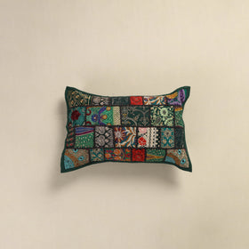 Hand Embroidered Khambadiya Patchwork Pillow Cover 08