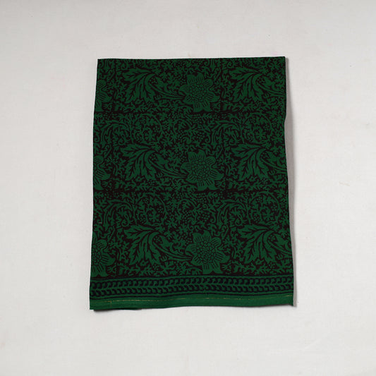 Green - Bagh Block Printed Cotton Precut Fabric (0.7 Meter) 61
