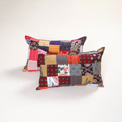 Handcrafted Patchwork Pillow Covers (Set of 2) 05