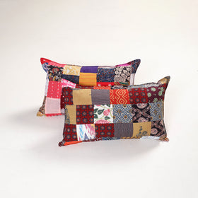 Handcrafted Patchwork Pillow Covers (Set of 2) 05