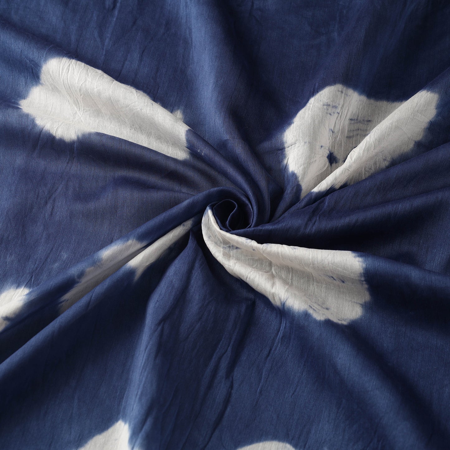 Blue - Chanderi Silk Shibori Tie-Dye Fabric 02