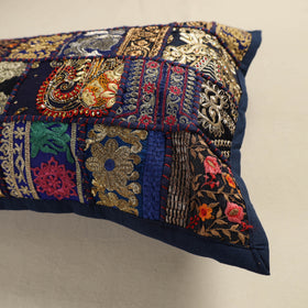 Hand Embroidered Khambadiya Patchwork Pillow Cover 11