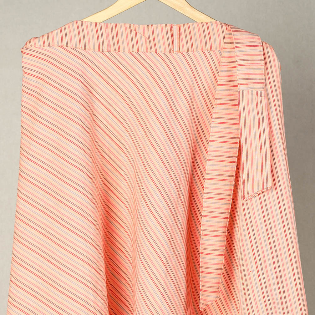 Peach - Jhiri Handloom Cotton Wrap Around Plain Skirt 04