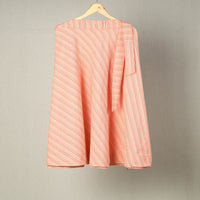 Peach - Jhiri Handloom Cotton Wrap Around Plain Skirt 04