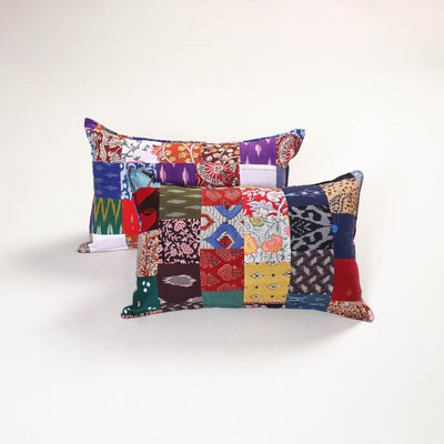 Handcrafted Patchwork Pillow Covers (Set of 2) 06